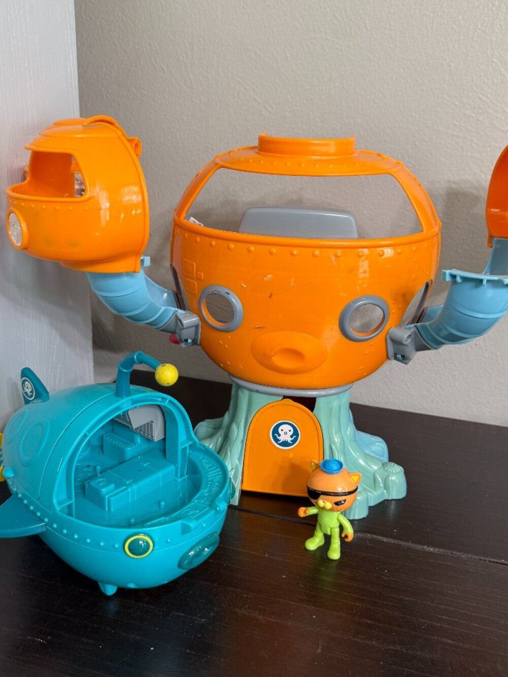 Octonauts Octopod Playset with Gup A Vehicle and Kwazzi Figure Lot Set Mattel